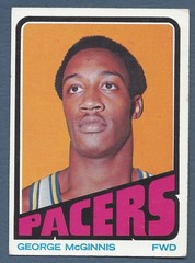 GEORGE McGINNIS ROOKIE 1972-73 TOPPS #183 INDIANA PACERS FORWARD