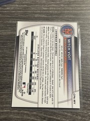Mitch Voit 2025 Bowman Draft Chrome 1st True Yellow Refractor Auto /75