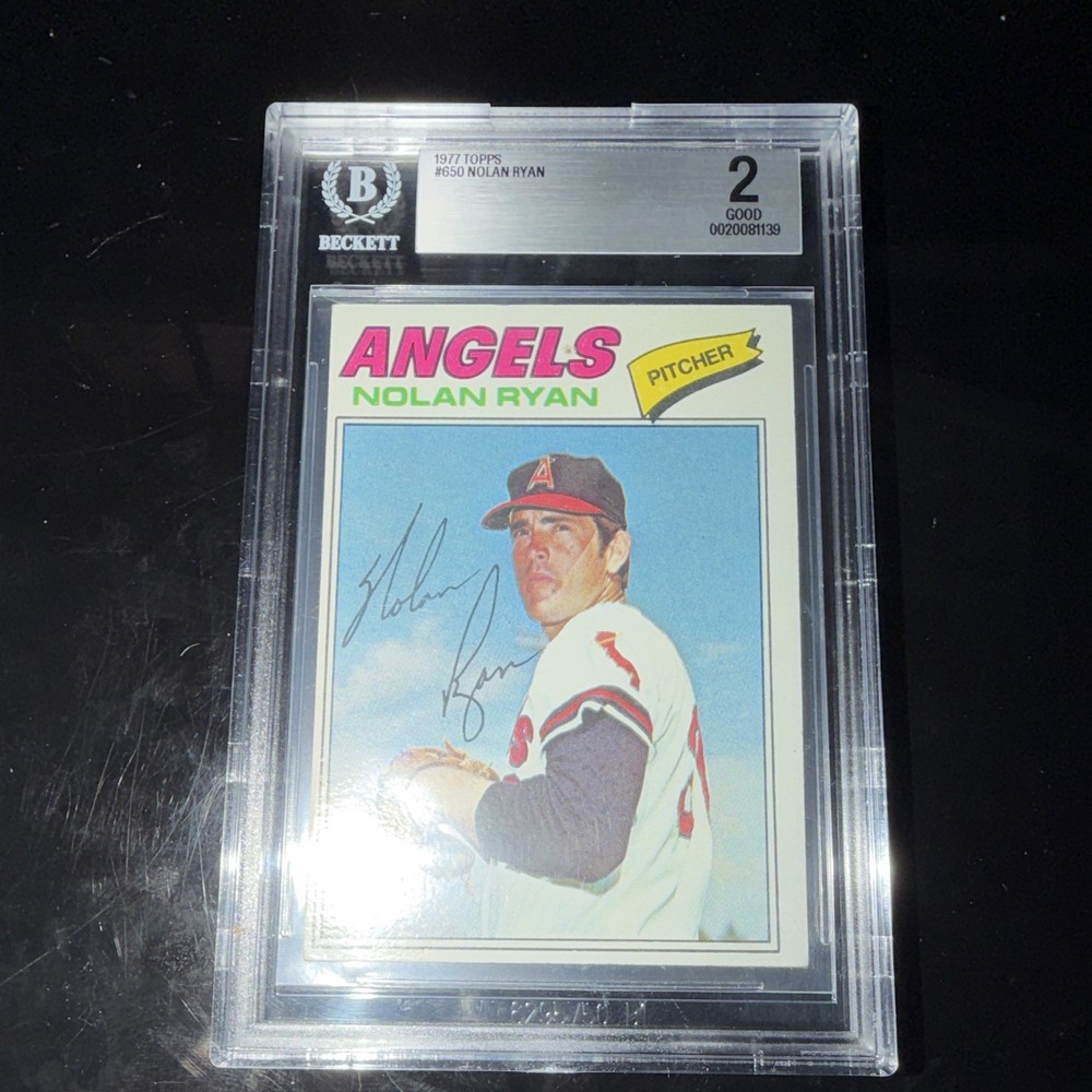 1977 Topps Nolan Ryan #650 California Angels MLB Topps Beckett Graded Too Low