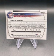 2025 Bowman Draft Chrome Eli Willits Rookie 1st Bowman Mojo Refractor RC BDC-1