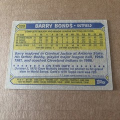 1987 Topps – Barry Bonds #320 Tiffany (RC)
