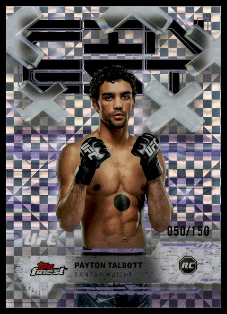 2025 Topps Finest UFC #74 Payton Talbott Purple Checkerboard Refractor /150
