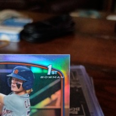 2023 Topps Bowman Draft Max Clark Chrome Prospect Autos Refractor /499 Tigers