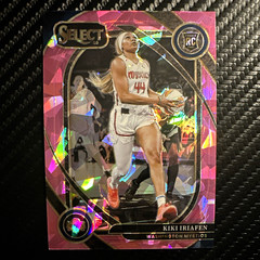 Kiki Iriafen 2025 Panini Select WNBA Courtside Prizm #205 Mystics Pink Ice