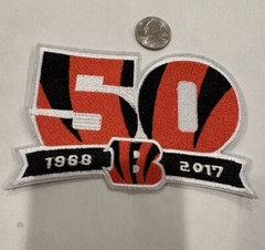 CINCINNATI BENGALS ￼ Vintage Style Embroidered Iron On Patch 4.5”x 3.5” AWESOME!
