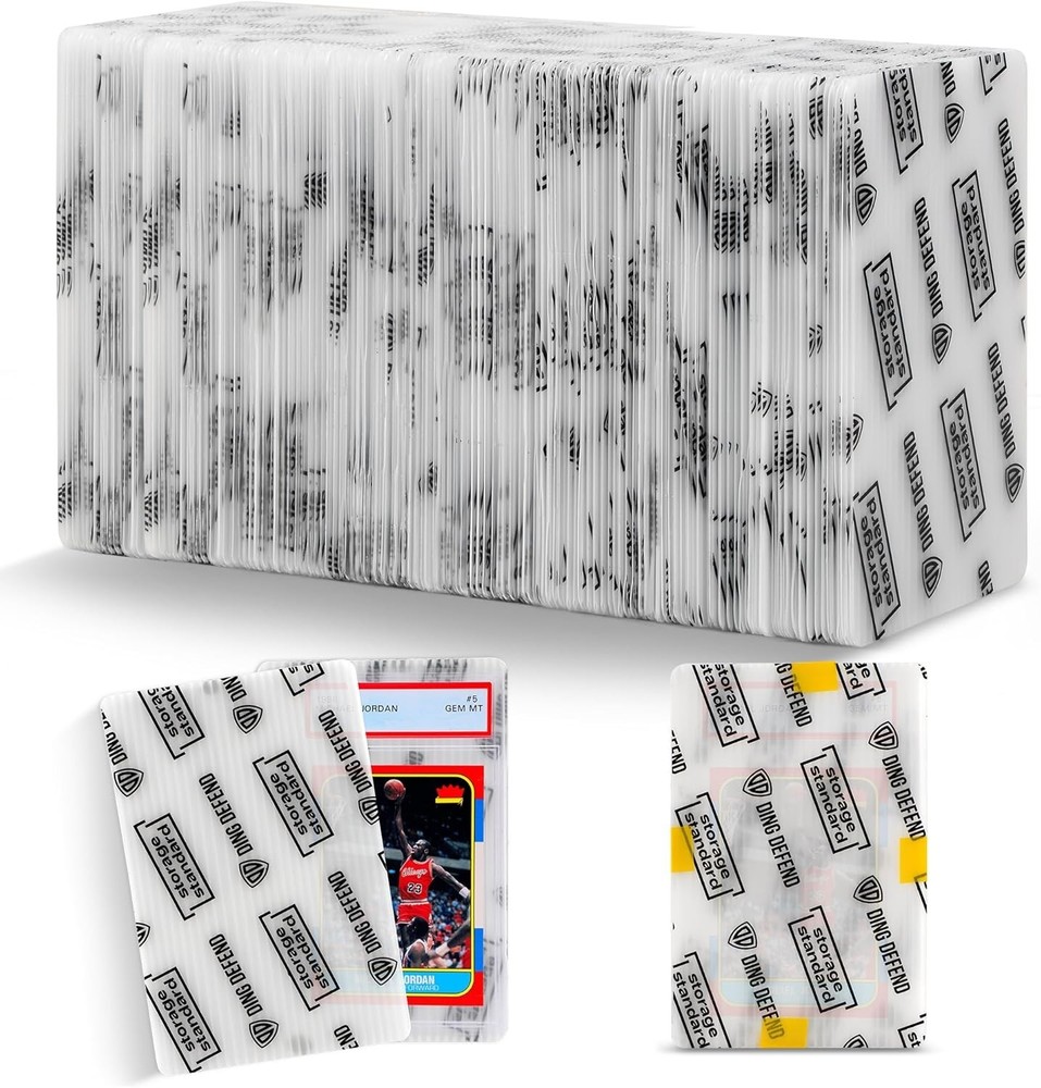Ding Defend 110 Pack Trading Card Protectors – Hard Plastic Slab – Tiger Design