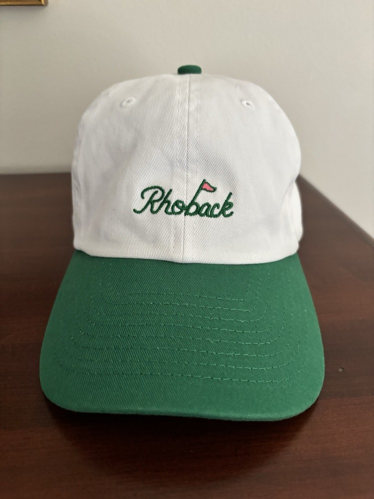 NWOT Rhoback Pin Script Classic Azalea Flag Hat Cap Masters 2026 Golf Adjus RARE