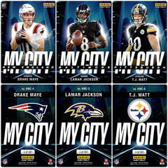 (32) 2024 Panini Instant Football – NFL MY CITY 1/587 SP – Complete Set – RC 🔥