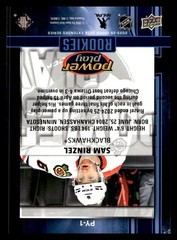 2025-26 UD Extended Power Play Rookies PY-1 Sam Rinzel, Chicago Blackhawks