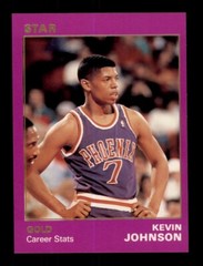 1990-91 STAR GOLD /1500 KEVIN JOHNSON #82 CAREER STATS PHOENIX SUNS