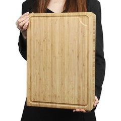 BAMOTTO 1.4&Prime; Thick Bamboo Cutting 17.7&Prime;L x 13.2&Prime;W, Natural color of bamboo