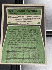1975 Topps Football #70 Jack Tatum Oakland Raiders Passaic Indians