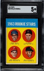 1963 Topps #553 Willie Stargell Rookie Stars SGC 5 Ultra Clean!