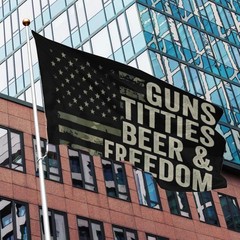 Guns Titties Beer & Freedom Flag 3×5 Ft 36 inches by 60 inches, Colorful