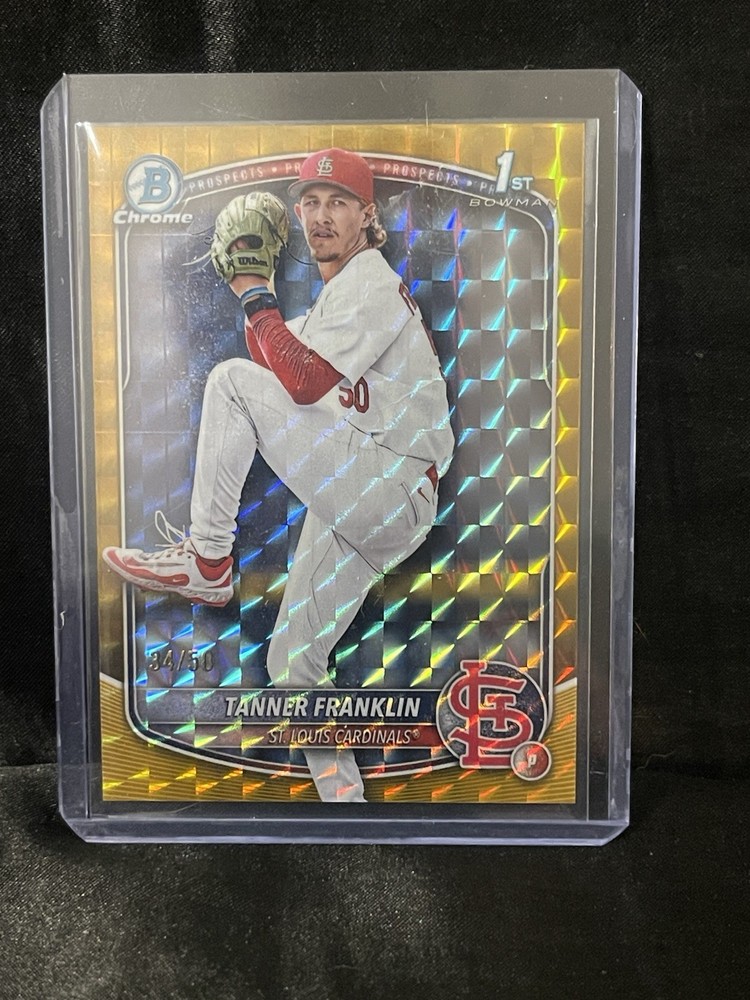 Tanner Franklin 2025 Bowman Draft Chrome Gold Geometric Refractor 34/50