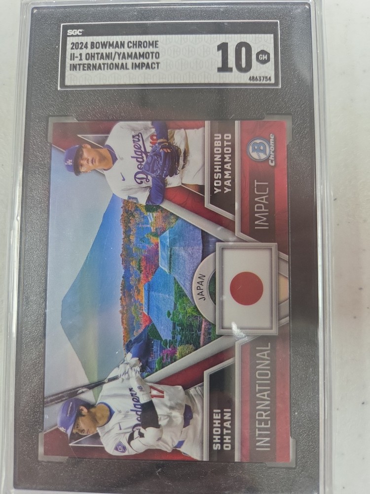 2024 Bowman Chrome International Impact Ohtani/Yamamoto SGC 10 Dodgers