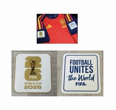 Spain FIFA World Cup 2026 Final Soccer Jersey Sleeve PATCH SET Badge Iron on