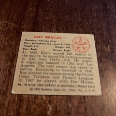 1950 Bowman #115 Roy Smalley VG+ Cubs