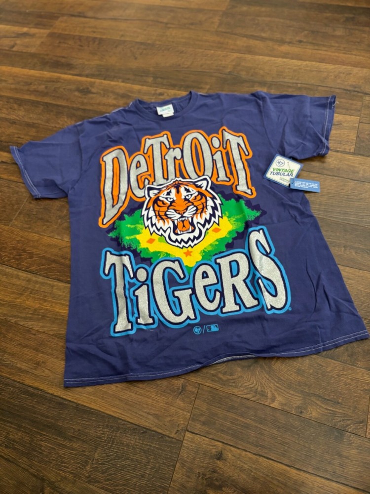 47&prime; brand Vintage Tubular DETROIT TIGERS men&rsquo;s t-shirt, navy, L/XL, New