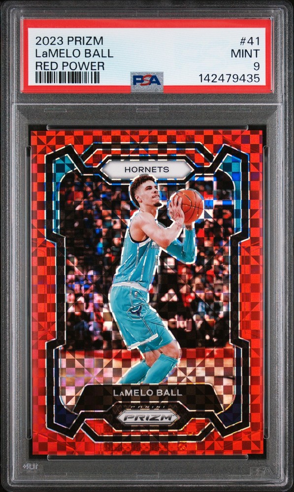 LaMelo Ball 2023-24 Panini Prizm Prizms Red Power SP #/75 PSA 9 #41