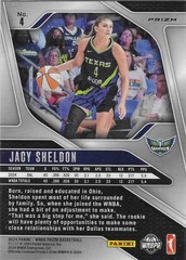 2024 Panini Prizm WNBA #4 Jacy Sheldon Silver Prizm RC Dallas Wings