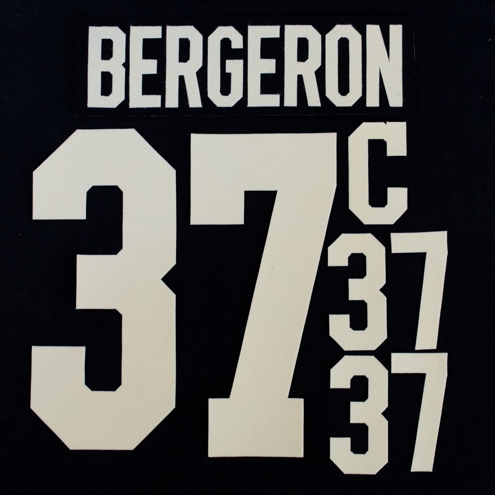 2023 Boston Bruins Winter Classic Patrice Bergeron C 37 Jersey Lettering Kit