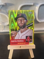 2022 Topps Chrome #108 Dustin Pedroia Yellow RayWave Refractor /250