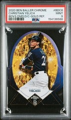2020 BEN BALLER CHROME BEN&rsquo;S DIAMOND DIE-CUTS #BDC6 CHRISTIAN YELICH /50 PSA 9