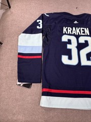 NWT Adidas Seattle Kraken Authentic NHL Home Hockey Jersey Size 54 Navy Blue
