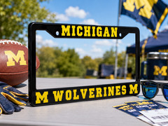 Michigan Wolverines License Plate Frame Cover – Black – EliteAuto3K