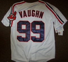 CLEVELAND INDIANS #99 Rick VAUGHN Button Down Jersey Sewn Letters Numbers S-4X