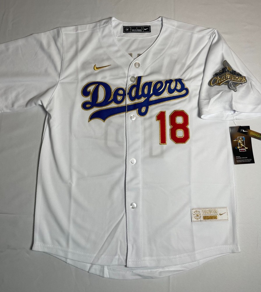 Los Angeles Dodgers Yoshinobu Yamamoto #18 Woman&rsquo;s Gold Collection Jersey