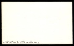 Wes Stock Orioles Athletics Baseball Signed Index Card Auto *CA4332