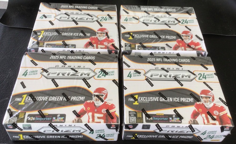 Lot Of 4 2025 Panini Prizm Football Trading Cards Factory Sealed Retail Boxes