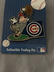 Disney Pin Mickey Mouse Chicago Cubs MLB On Original Card Baseball