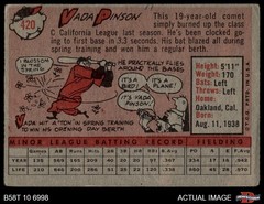 1958 Topps #420 Vada Pinson Reds RC 1.5 – FAIR