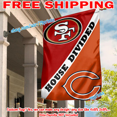 San Francisco 49ers vs Chicago Bears House Divided Flag 28X40&Prime; Banner 2026 NFL