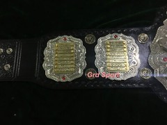 IWGP JR Heavyweight Wrestling Championship belt 4mm Zinc Silver Plated(3 Layer)