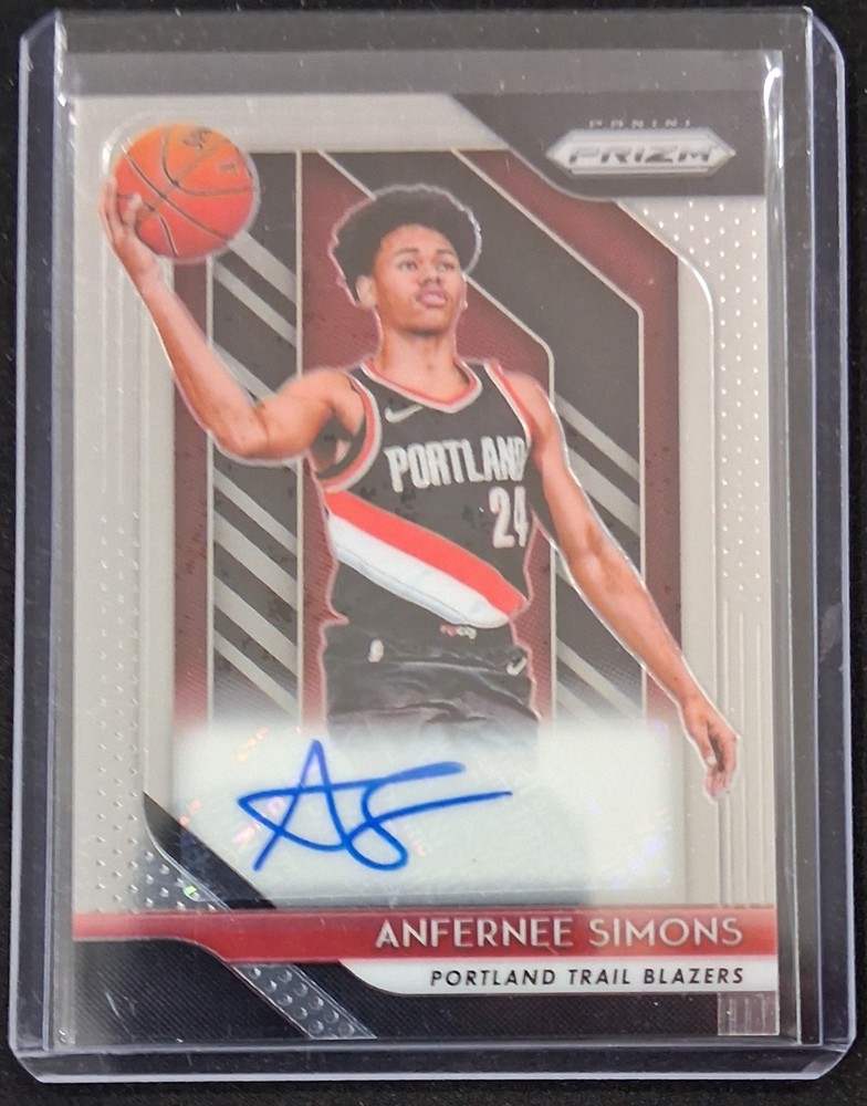 2018-19 Panini Prizm – Rookie Signatures Anfernee Simons #RS-ASM Silver Prizm