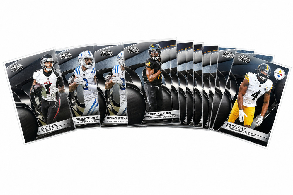 2025 Topps Chrome Black Football Base Singles – You Pick The Card