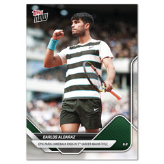 2025 Topps Now Tennis TN-CA1 Carlos Alcaraz 5th Major French Open Win