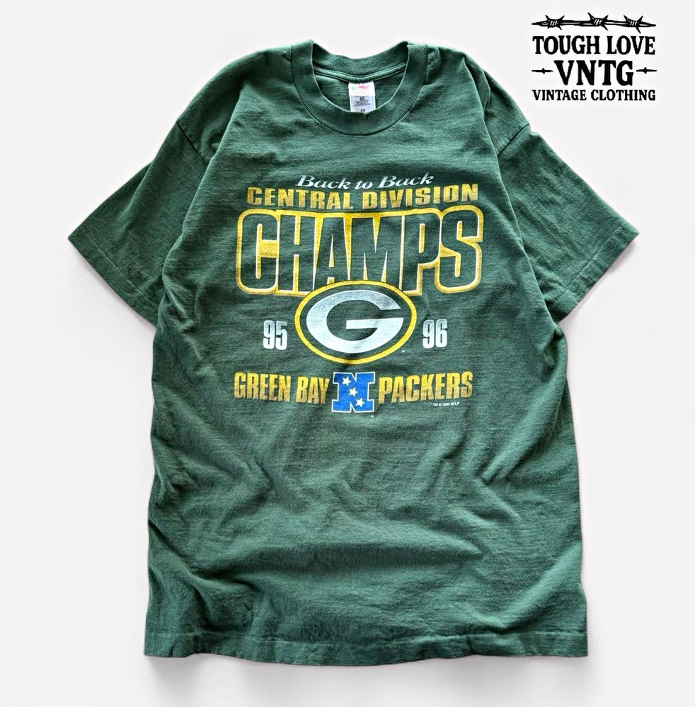 FRUIT OF THE LOOM NFL GREEN BAY PACKERS 1996 CENTRAL DIVISION CHAMPS T-SHIRT XL