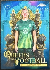 2026 Topps Chrome UEFA WCL #QF-22 Alexandra Popp Blue Queens Of Football /150