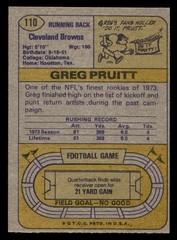 1974 Topps – Greg Pruitt #110 (RC)