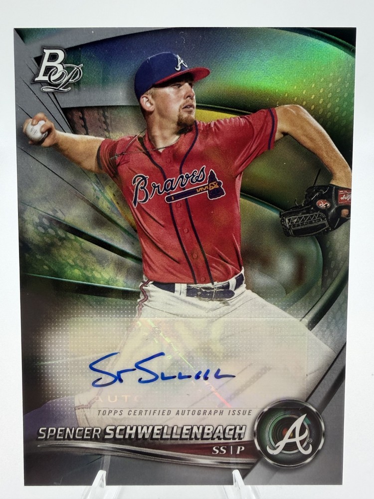2022 Bowman Platinum Top Prospects Spencer Schwellenbach #TOP-81 Autograph