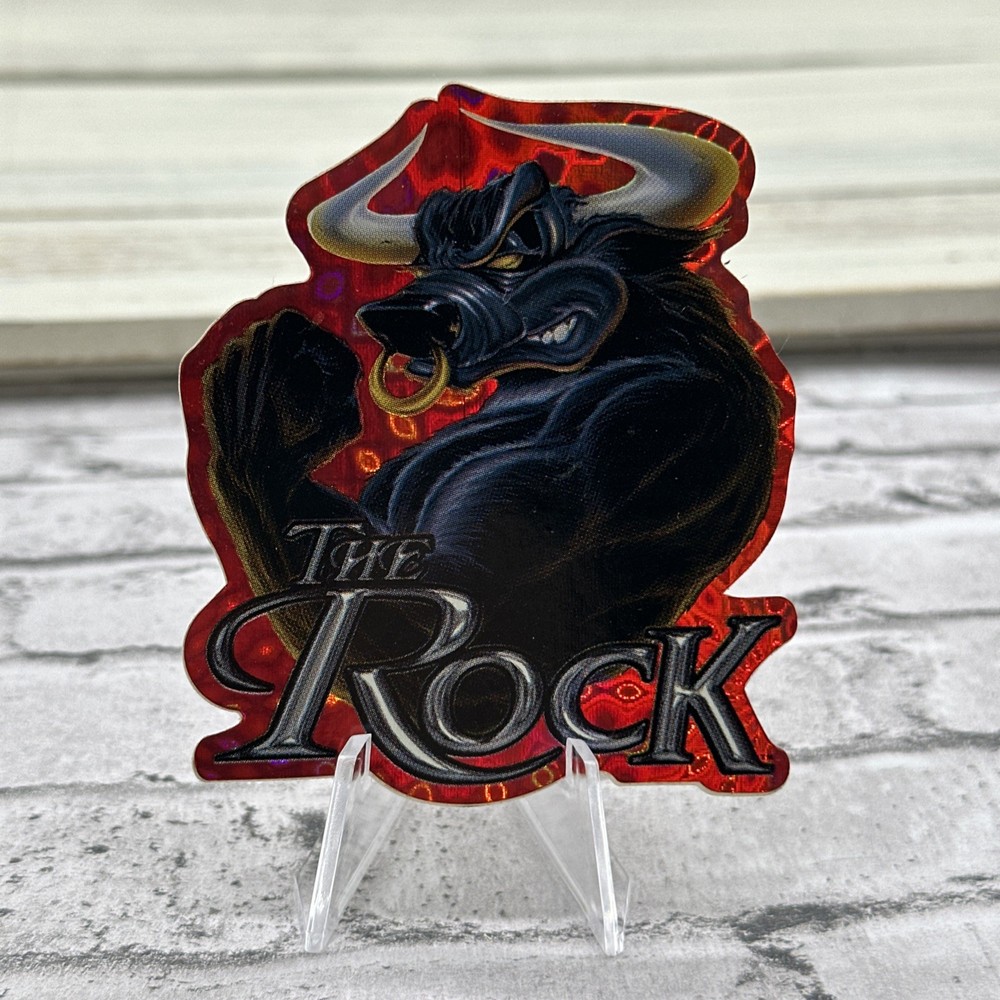2000 WWF Wrestling Vending Prism sticker The Rock Dwayne Johnson #7