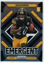 Kaleb Johnson 2025 Panini Prizm #5 Pittsburgh Steelers Emergent RC