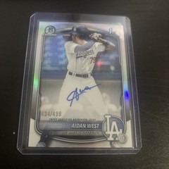 2025 Bowman Draft #CPA-AWE Aidan West 1st Chrome Refractor Auto /499 Dodgers