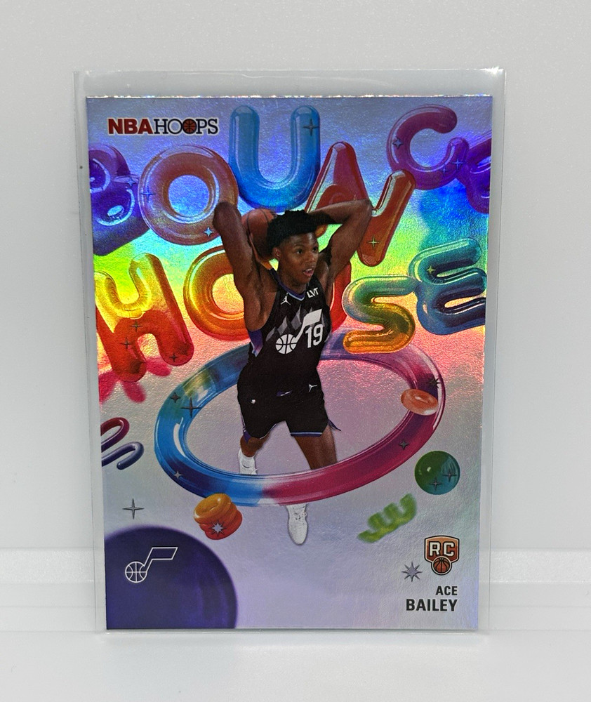 Topps 2025-26 NBA Hoops Ace Bailey Utah Jazz Bounce House Rainbow RC #BH-20