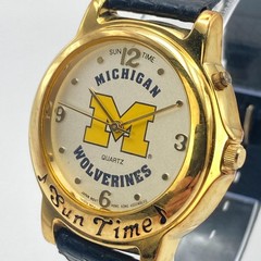 University of Michigan Wolverines Men&rsquo;s Watch 34mm Sun Time NO MUSIC New Battery